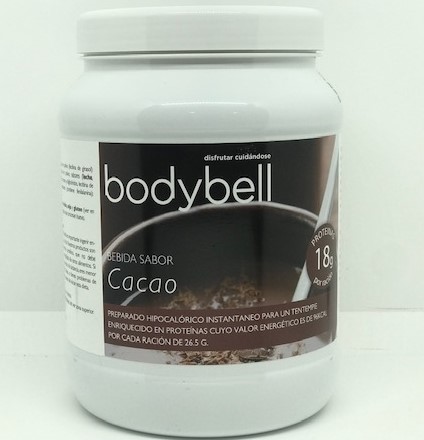 BODYBELL BOTE BEBIDA SABOR CACAO 450G