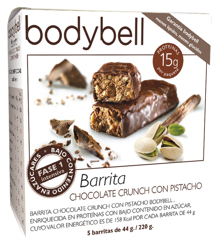 BODYBELL BARRITA CHOCOLCRUNCH CON PISTACHO 5 UI